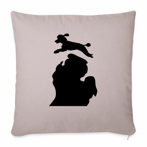 Bark Michigan poodle - Throw Pillow Cover 17.5” x 17.5”