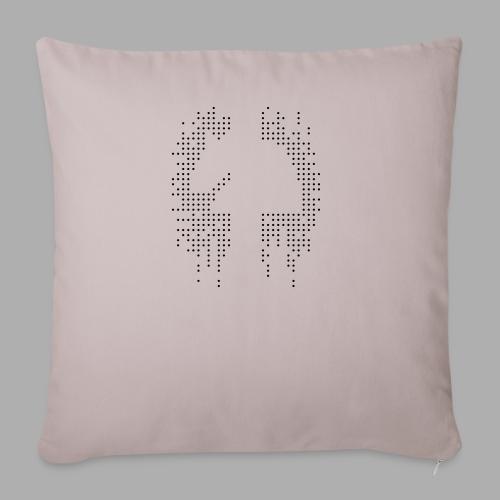 Dots_Right - Throw Pillow Cover 17.5” x 17.5”