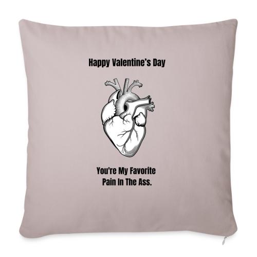 I'm Glad I Swiped Right T-Shirt | Funny Valentine - Throw Pillow Cover 17.5” x 17.5”