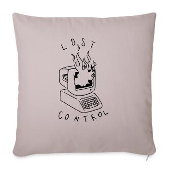Lost Control: A Retro Computer Inspired Design - Throw Pillow Cover 17.5” x 17.5” - light taupe - Front