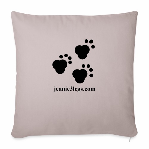 Jeanie3legs Paw Prints - Throw Pillow Cover 17.5” x 17.5”