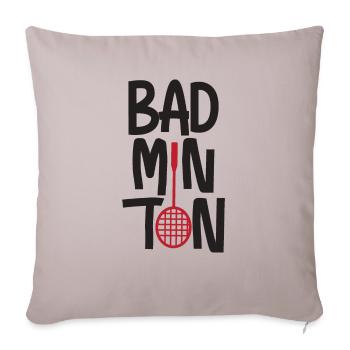Badminton Badminton Fan Badminton Club - Throw Pillow Cover 17.5” x 17.5” - light taupe - Front