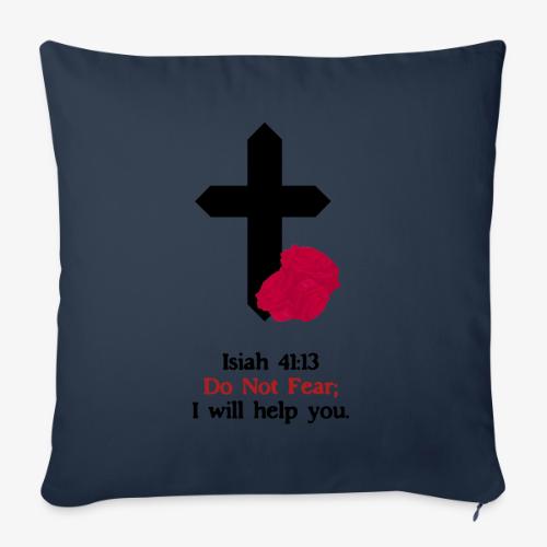 Cross With Quote - Throw Pillow Cover 17.5” x 17.5”