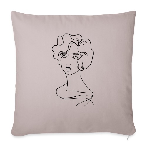Lady - Throw Pillow Cover 17.5” x 17.5”