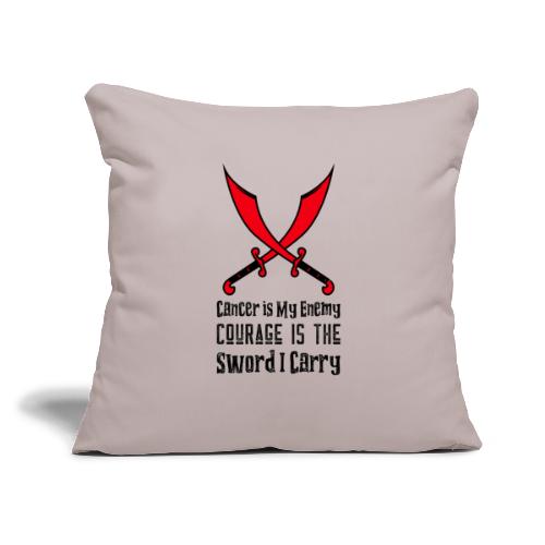Cancer is My Enemy - Throw Pillow Cover 17.5” x 17.5”