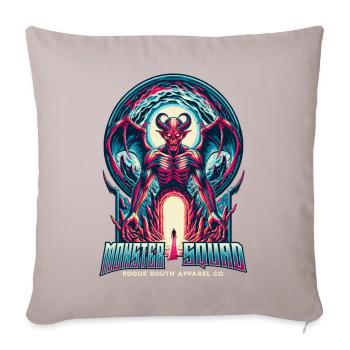 Gate to Doom - Throw Pillow Cover 17.5” x 17.5” - light taupe - Front