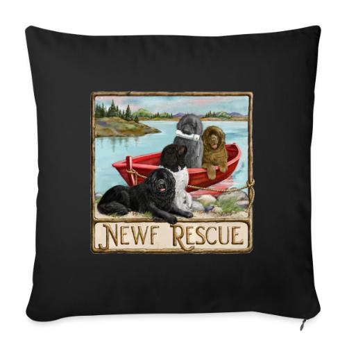 NCA Newfoundland Dog Rescue Gear - Throw Pillow Cover 17.5” x 17.5”
