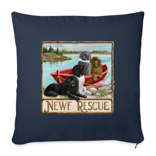 NCA Newfoundland Dog Rescue Gear - Throw Pillow Cover 17.5” x 17.5”