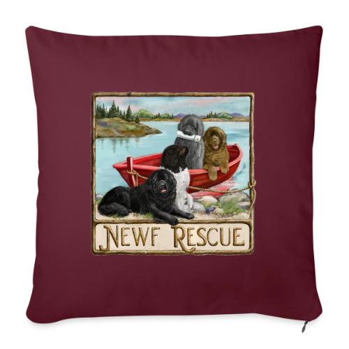 NCA Newfoundland Dog Rescue Gear - Throw Pillow Cover 17.5” x 17.5”