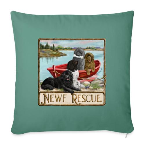 NCA Newfoundland Dog Rescue Gear - Throw Pillow Cover 17.5” x 17.5”