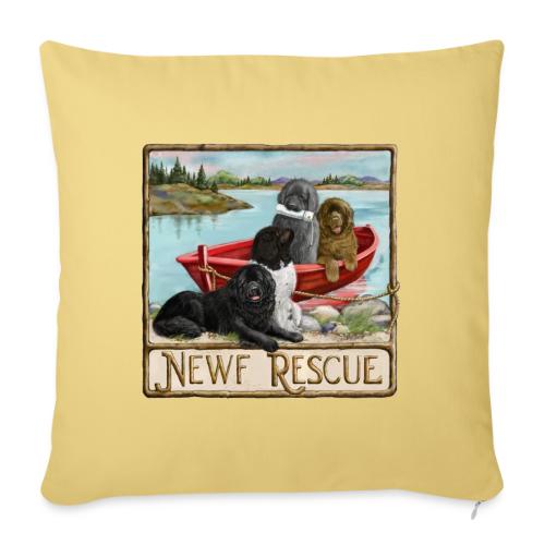 NCA Newfoundland Dog Rescue Gear - Throw Pillow Cover 17.5” x 17.5”