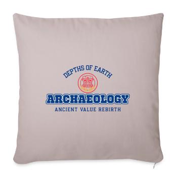 Depths of Earth Ancient Value Rebirth - Throw Pillow Cover 17.5” x 17.5” - light taupe - Front