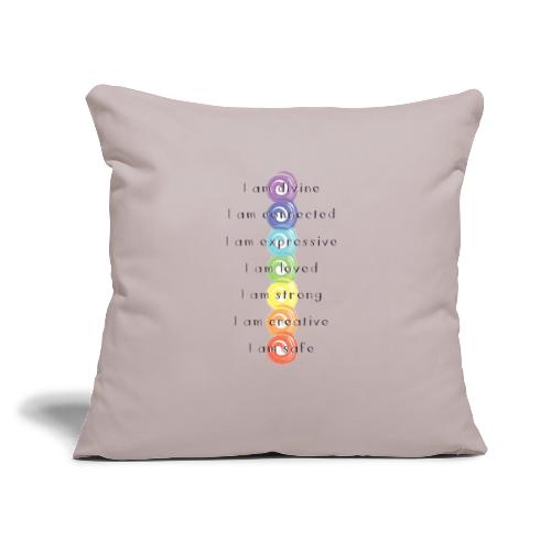 Just For Today Chakras - Throw Pillow Cover 17.5” x 17.5”