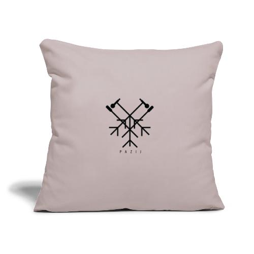 Pazij Black Logo - Throw Pillow Cover 17.5” x 17.5”