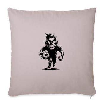Funny Referee With Ball - Throw Pillow Cover 17.5” x 17.5” - light taupe - Front