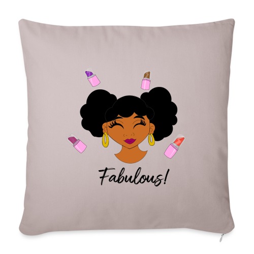fabulous lipstick - Throw Pillow Cover 17.5” x 17.5”