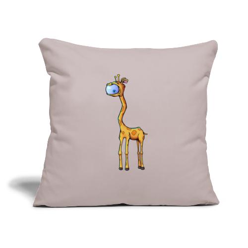 Cyclops giraffe - Throw Pillow Cover 17.5” x 17.5”