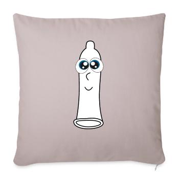 Use me - Throw Pillow Cover 17.5” x 17.5” - light taupe - Front