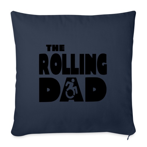 Rolling dad in a wheelchair - Throw Pillow Cover 17.5” x 17.5”