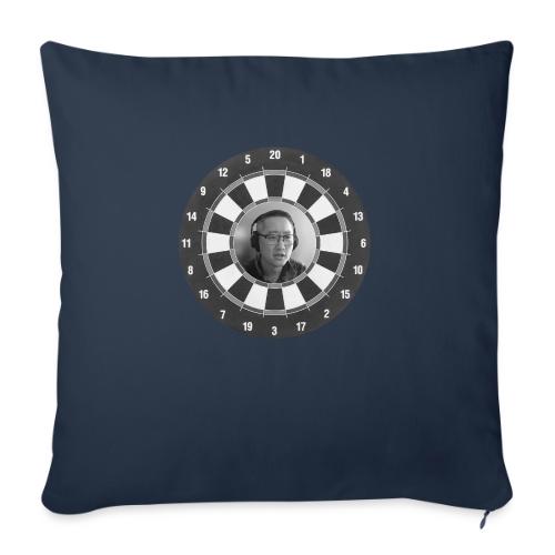 Producer Jay on Dartboard with Fusco Show back - Throw Pillow Cover 17.5” x 17.5”