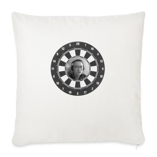 Producer Jay on Dartboard with Fusco Show back - Throw Pillow Cover 17.5” x 17.5”