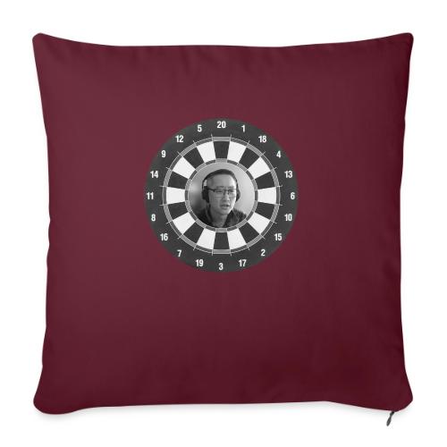 Producer Jay on Dartboard with Fusco Show back - Throw Pillow Cover 17.5” x 17.5”