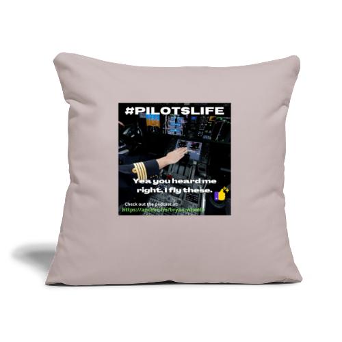 #pilotslife SWAG #2 - Throw Pillow Cover 17.5” x 17.5”