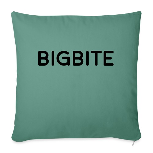 BIGBITE logo red (USE) - Throw Pillow Cover 17.5” x 17.5”