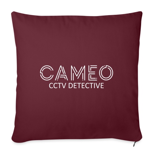 CAMEO CCTV Detective (White Logo) - Throw Pillow Cover 17.5” x 17.5”