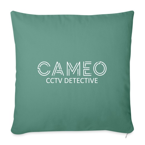 CAMEO CCTV Detective (White Logo) - Throw Pillow Cover 17.5” x 17.5”