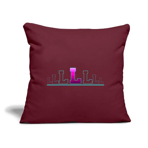 Letter L – Capital Varsity Alphabet Monogram - Throw Pillow Cover 17.5” x 17.5”