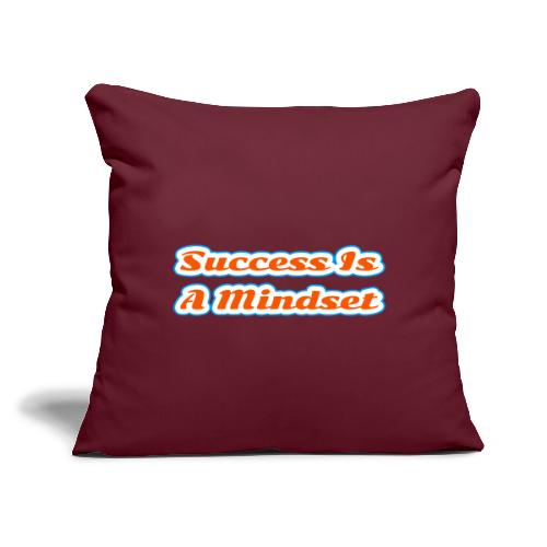 Success Is a Mindset — Motivational Glow Script - Throw Pillow Cover 17.5” x 17.5”
