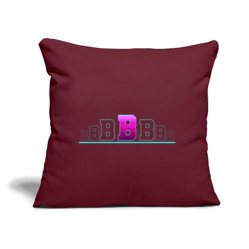 Letter B – Capital Varsity Alphabet Monogram - Throw Pillow Cover 17.5” x 17.5”