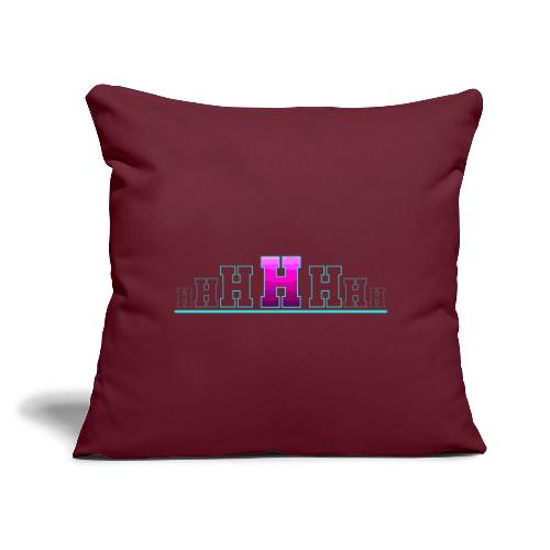 Letter H – Capital Varsity Alphabet Monogram - Throw Pillow Cover 17.5” x 17.5”