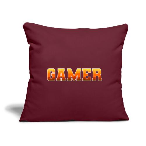 Gamer Varsity Gradient Design for Apparel - Throw Pillow Cover 17.5” x 17.5”