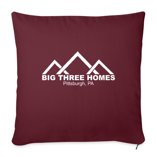 Big Three Homes Logo - Throw Pillow Cover 17.5” x 17.5”