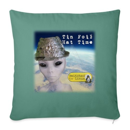Tin Foil Hat Time (Earth) - Throw Pillow Cover 17.5” x 17.5”