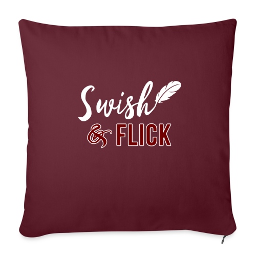 Swish And Flick - Throw Pillow Cover 17.5” x 17.5”
