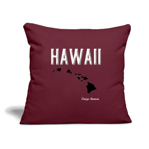 HAWAII WHITE - Throw Pillow Cover 17.5” x 17.5”