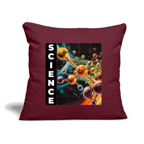 Molecular Science - Throw Pillow Cover 17.5” x 17.5”