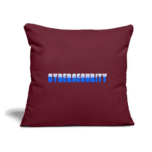 Cybersecurity Word Art Design - Throw Pillow Cover 17.5” x 17.5”