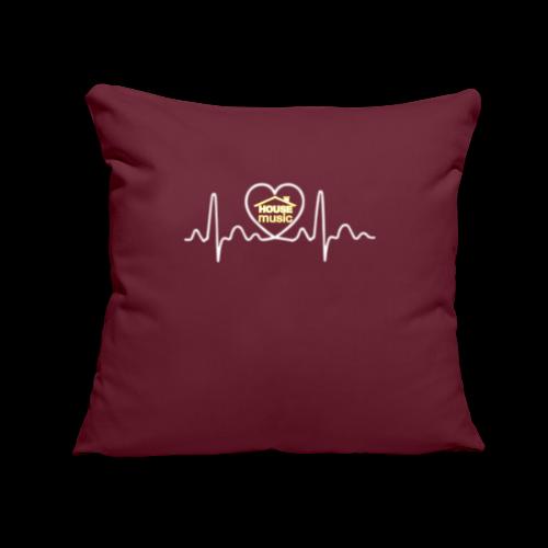 House Music Pulse! - Throw Pillow Cover 17.5” x 17.5”