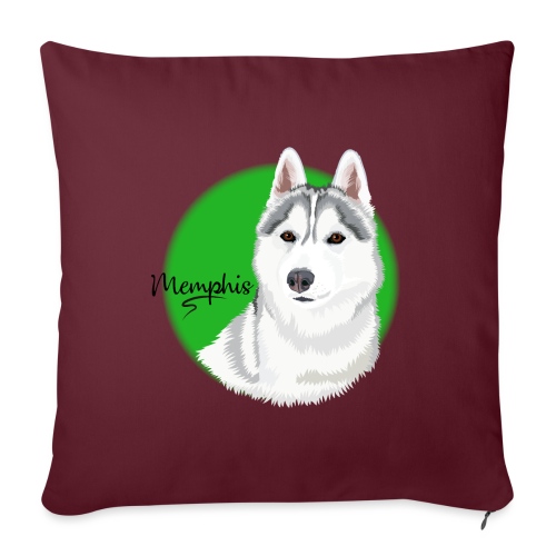 Memphis the Husky from Gone to the Snow Dogs - Throw Pillow Cover 17.5” x 17.5”