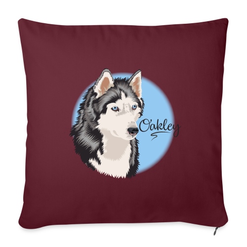 Oakley the Husky from Gone to the Snow Dogs - Throw Pillow Cover 17.5” x 17.5”