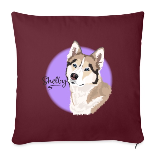 Shelby the Husky from Gone to the Snow Dogs - Throw Pillow Cover 17.5” x 17.5”