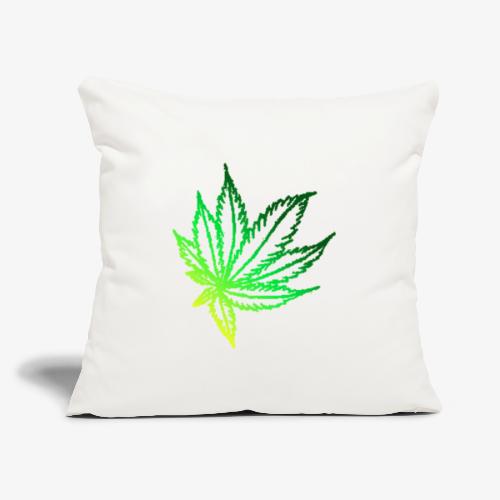 green leaf - Throw Pillow Cover 17.5” x 17.5”