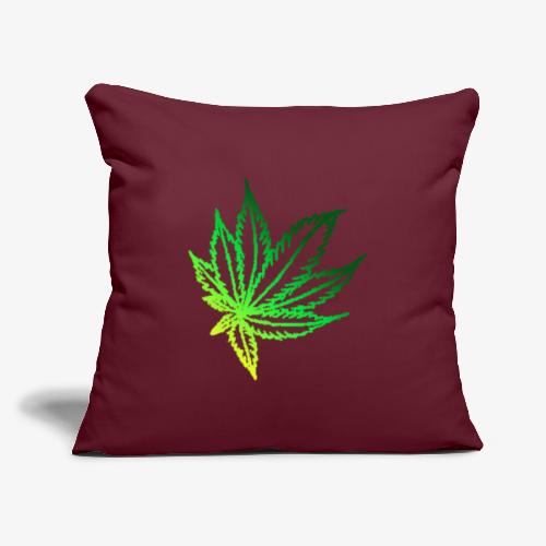 green leaf - Throw Pillow Cover 17.5” x 17.5”