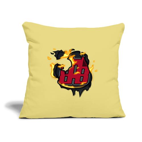 BAB Logo on FIRE! - Throw Pillow Cover 17.5” x 17.5”