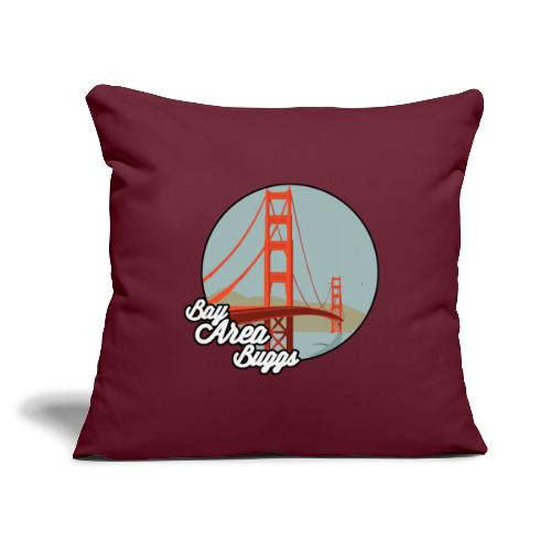 Bay Area Buggs Bridge Design - Throw Pillow Cover 17.5” x 17.5”