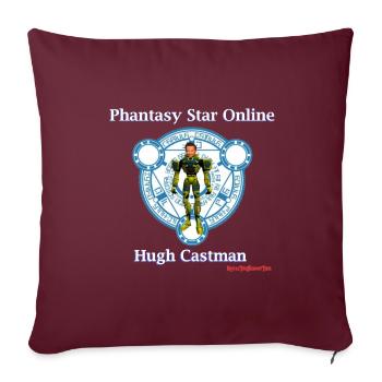 PSO Hugh Castman - The PhasBoys - Throw Pillow Cover 17.5” x 17.5” - burgundy - Front